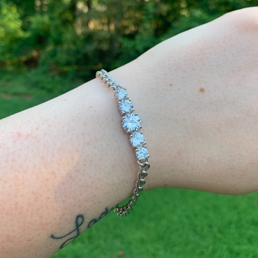 Quality Rhinestone Chain Bracelet - Picture 14 of 16